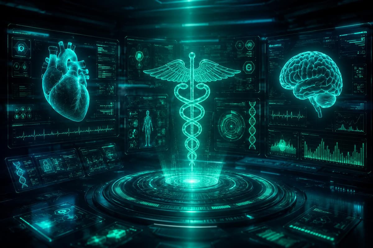 Dashboard médico holográfico