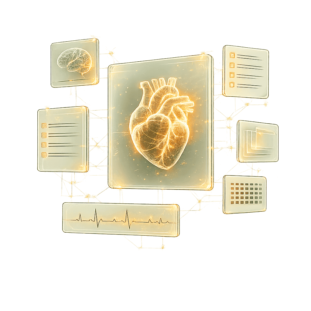 As ferramentas do Domine Aqui conectadas: Manual Clínico, flashcards, provas, banco de questões, cronograma e ECG